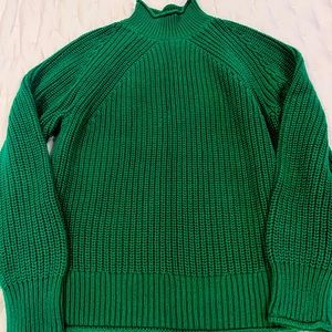 J. Crew Green Cotton Sweater
